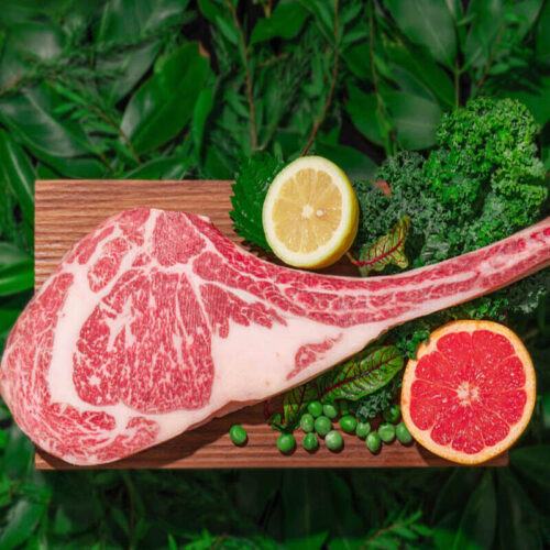 Australian tomahawk steak, approximately 1.2 kg.
